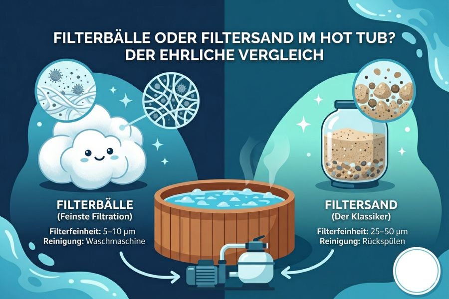 Filterbälle versus Filtersand für Hot Tubs