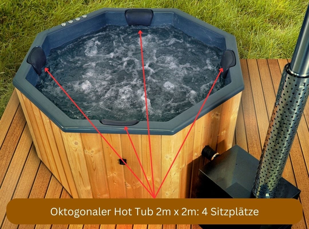 Oktogonaler Hot Tub 2m x 2m von Baltresto