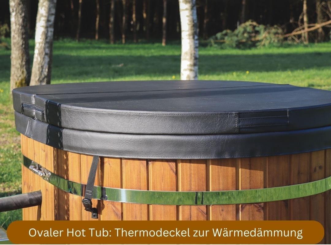 ovaler Hot Tub mit externem Ofen