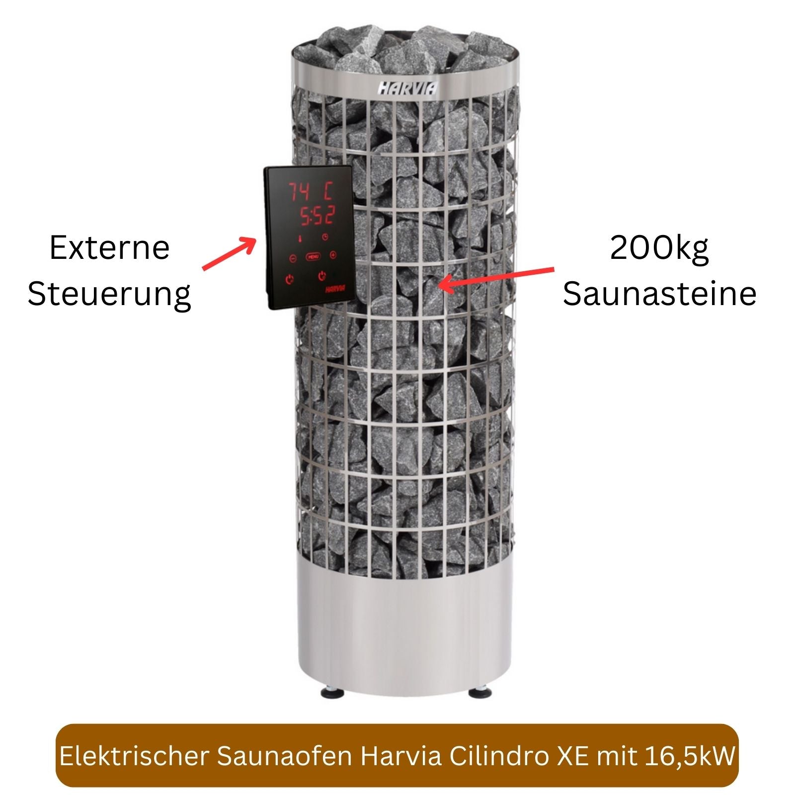 Elektrischer Saunaofen Harvio Cilindro XE 16kW