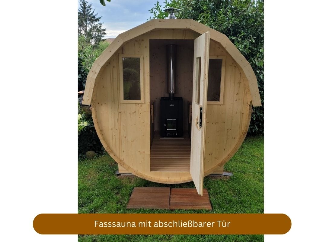 Fasssauna 3,5m mit Vorraum